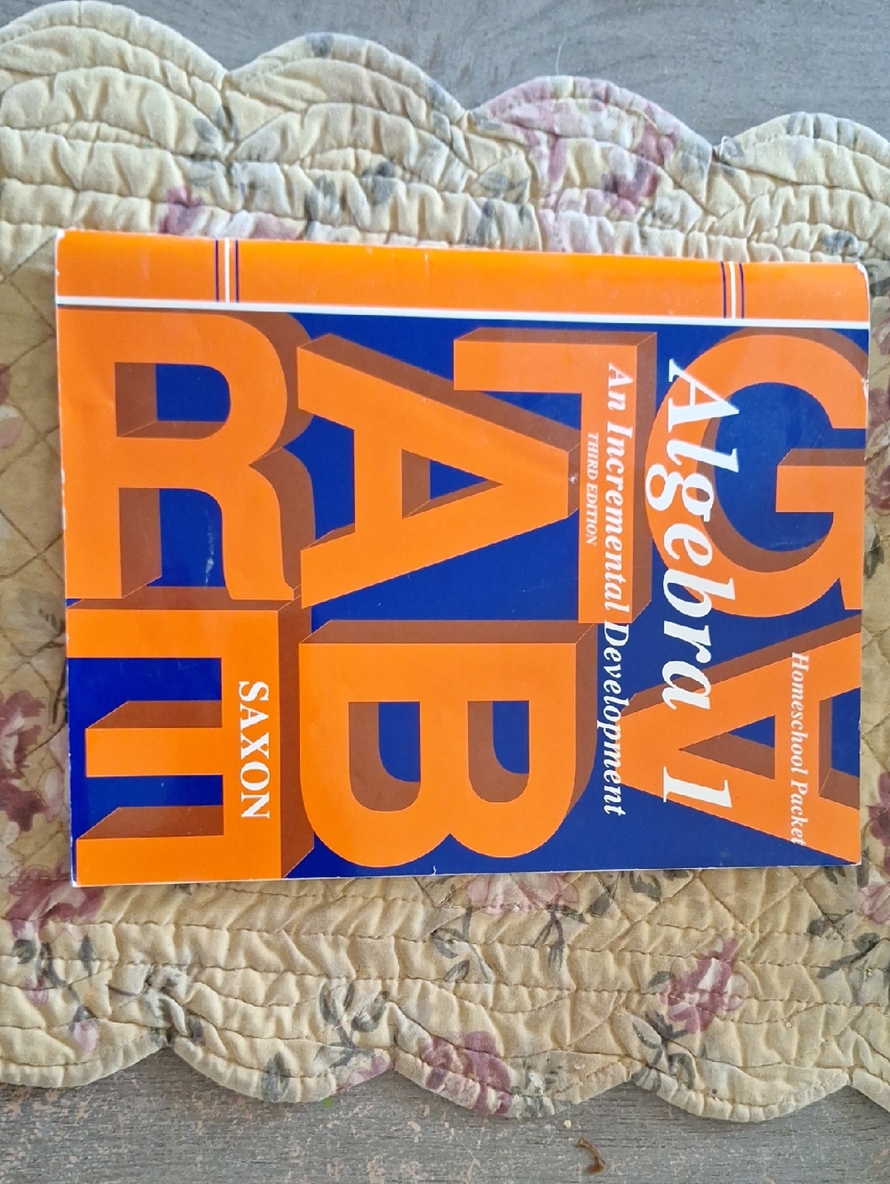 Saxon Algebra 1 Textbook - Bright Orange & Blue Cover